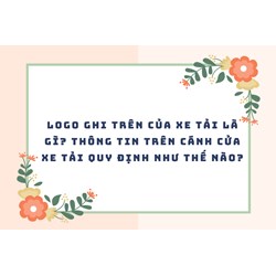 Logo ghi trên của xe tải là gì? Thông tin trên cánh cửa xe tải quy định như thế nào?