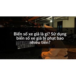 Biển số xe giả là gì? Sử dụng biển số xe giả bị phạt bao nhiêu tiền?