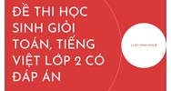 Đề thi học sinh giỏi Toán, tiếng Việt lớp 2 Có đáp án mới nhất