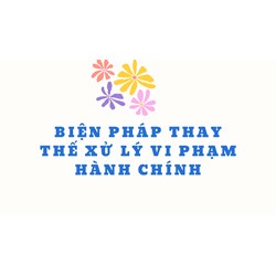 Biện pháp thay thế xử lý vi phạm hành chính