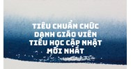 Tiêu chuẩn chức danh giáo viên tiểu học cập nhật mới nhất