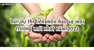 Bài dự thi liên môn bảo vệ môi trường hay và ý nghĩa nhất