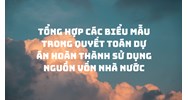 Tổng hợp các biểu mẫu trong quyết toán dự án hoàn thành sử dụng nguồn vốn nhà nước