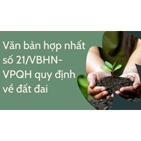 Văn bản hợp nhất số 21/VBHN-VPQH quy định về đất đai