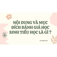 Nội dung và mục đích đánh giá học sinh tiểu học là gì?
