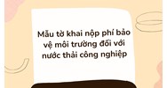 Mẫu tờ khai nộp phí bảo vệ môi trường đối với nước thải công nghiệp