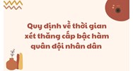 Quy định về thời gian xét thăng cấp bậc hàm quân đội nhân dân