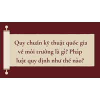 Quy chuẩn kỹ thuật quốc gia về môi trường là gì? Pháp luật quy định như thế nào?