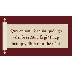 Quy chuẩn kỹ thuật quốc gia về môi trường là gì? Pháp luật quy định như thế nào?