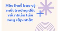 Mức thuế bảo vệ môi trường đối với nhiên liệu bay mới nhất