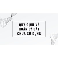 Quy định về quản lý đất chưa sử dụng như thế nào?