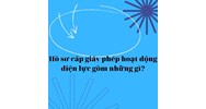 Hồ sơ cấp giấy phép hoạt động điện lực gồm những gì?