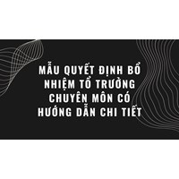 Mẫu quyết định bổ nhiệm tổ trưởng chuyên môn có hướng dẫn chi tiết