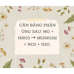 Cân bằng phản ứng sau: Mg + HNO3 → Mg(NO3)2 + NO2 + H2O