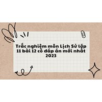 Trắc nghiệm môn Lịch Sử lớp 11 bài 12 có đáp án mới nhất