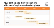 Quy định về xác định tư cách nhà đầu tư chứng khoán chuyên nghiệp