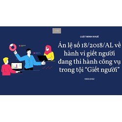 Quy định về hành vi giết người đang thi hành công vụ trong tội “Giết người”