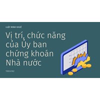 Vị trí, chức năng của Ủy ban chứng khoán Nhà nước