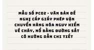 Mẫu số PC02 Văn bản đề nghị cấp Giấy phép vận chuyển hàng hóa nguy hiểm về cháy, nổ bằng đường sắt có hướng dẫn chi tiết