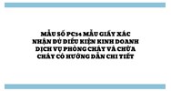 Mẫu số PC34 Mẫu Giấy xác nhận đủ điều kiện kinh doanh dịch vụ phòng cháy và chữa cháy có hướng dẫn chi tiết