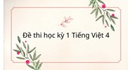 Đề thi học kì 1 môn Tiếng Việt lớp 4 có đáp án mới nhất