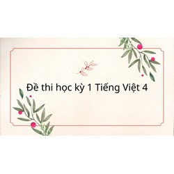 Đề thi học kì 1 môn Tiếng Việt lớp 4 có đáp án mới nhất