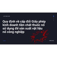 Quy định về cấp đổi Giấy phép kinh doanh tiền chất thuốc nổ sử dụng để sản xuất vật liệu nổ công nghiệp