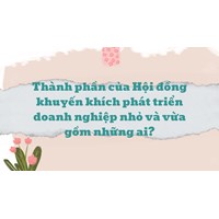 Thành phần của Hội đồng khuyến khích phát triển doanh nghiệp nhỏ và vừa gồm những ai?