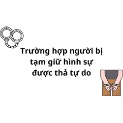 Trường hợp người bị tạm giữ hình sự được thả tự do