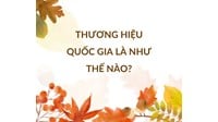 Thương hiệu quốc gia là như thế nào?