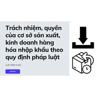 Trách nhiệm, quyền của cơ sở sản xuất, kinh doanh hàng hóa nhập khẩu theo quy định pháp luật