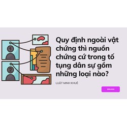 Quy định ngoài vật chứng thì nguồn chứng cứ trong tố tụng dân sự gồm những loại nào?