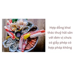 Hợp đồng khai thác thuỷ hải sản với đơn vị chưa có giấy phép có hợp pháp không