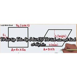 Vở bài tập Toán lớp 5 bài 110 Thể tích của một hình có đáp án