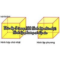 Toán lớp 5 trang 108 Hình hộp chữ nhật, Hình lập phương có đáp án