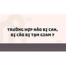 Trường hợp nào bị can, bị cáo bị tạm giam ?