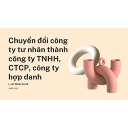 Chuyển đổi công ty tư nhân thành công ty TNHH, CTCP, công ty hợp danh