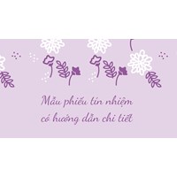 Mẫu phiếu tín nhiệm có hướng dẫn chi tiết