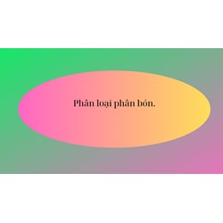 Phân loại phân bón Việt Nam hiện nay