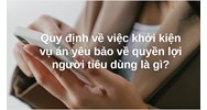 Quy định về việc khởi kiện vụ án yêu bảo về quyền lợi người tiêu dùng là gì?