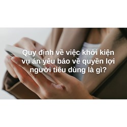 Quy định về việc khởi kiện vụ án yêu bảo về quyền lợi người tiêu dùng là gì?