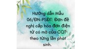 Mẫu đơn đề nghị cấp hóa đơn điện tử có mã theo từng lần phát sinh