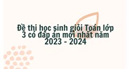Đề thi học sinh giỏi Toán lớp 3 có đáp án đầy đủ, chi tiết