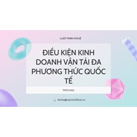 Điều kiện kinh doanh vận tải đa phương thức quốc tế