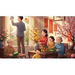 Viết về việc dọn dẹp nhà cửa để đón Tết của gia đình em siêu hay