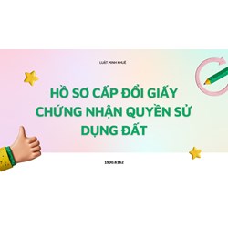 Hồ sơ cấp đổi Giấy chứng nhận quyền sử dụng đất