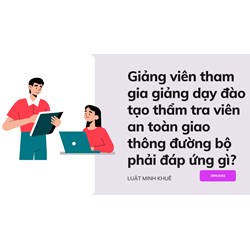 Giảng viên tham gia giảng dạy đào tạo thẩm tra viên an toàn giao thông đường bộ phải đáp ứng gì?