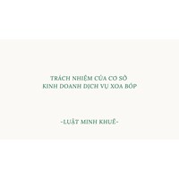Trách nhiệm của cơ sở kinh doanh dịch vụ xoa bóp