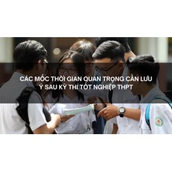 Các mốc thời gian quan trọng cần lưu ý sau kỳ thi tốt nghiệp THPT