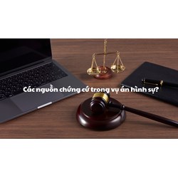 Các nguồn chứng cứ trong vụ án hình sự